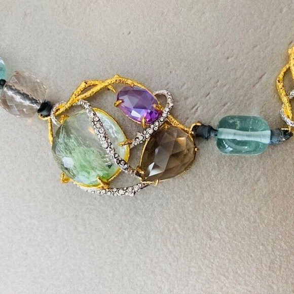 NWOT $1,025 Alexis Bittar Elements Maldivian Crystal Vine Statement Necklace - Picture 8 of 12
